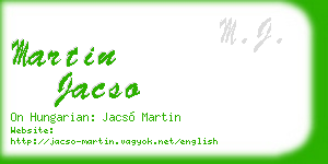 martin jacso business card
